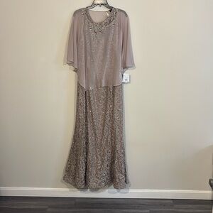 Light Pinkish Tan Evening Dress with Timeless Elegance